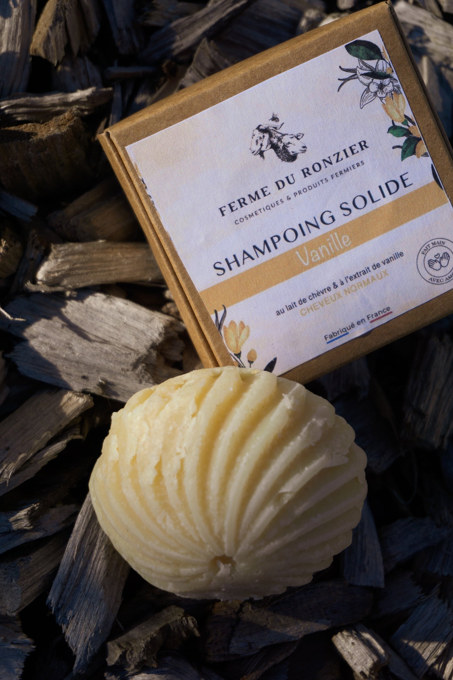 SHAMPOING solide au lait de chèvre et vanille