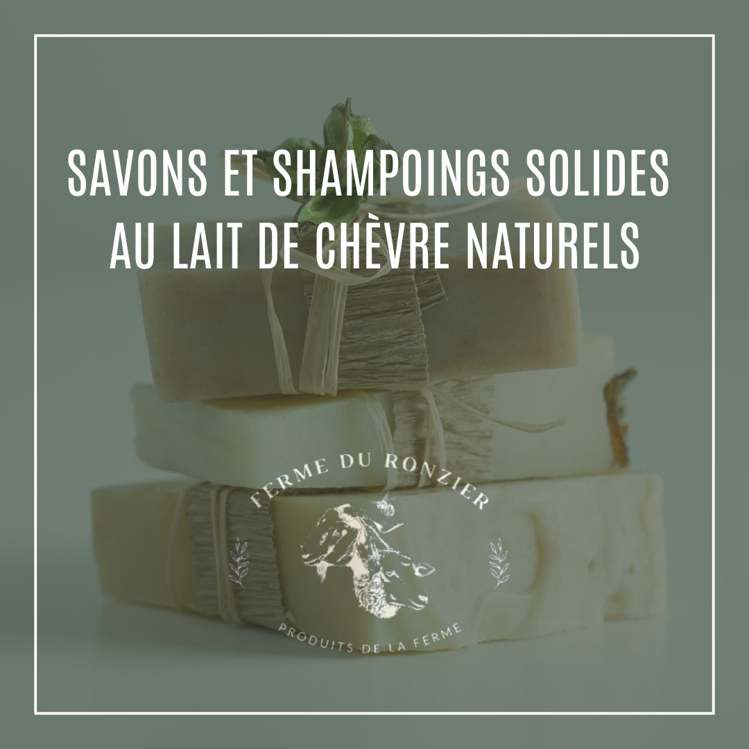 Savons et shampoings solides au lait de chèvre naturels