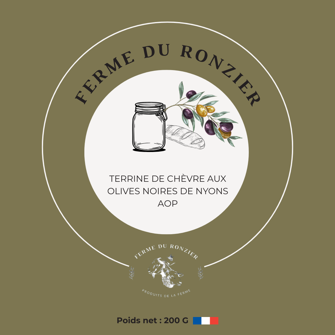 Terrine de chèvre aux olives noires de Nyons AOP