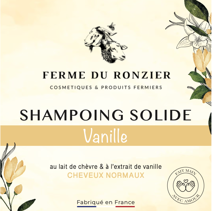 SHAMPOING solide au lait de chèvre et vanille