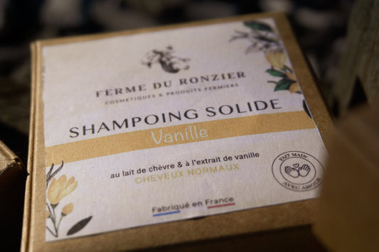 SHAMPOING solide au lait de chèvre et vanille